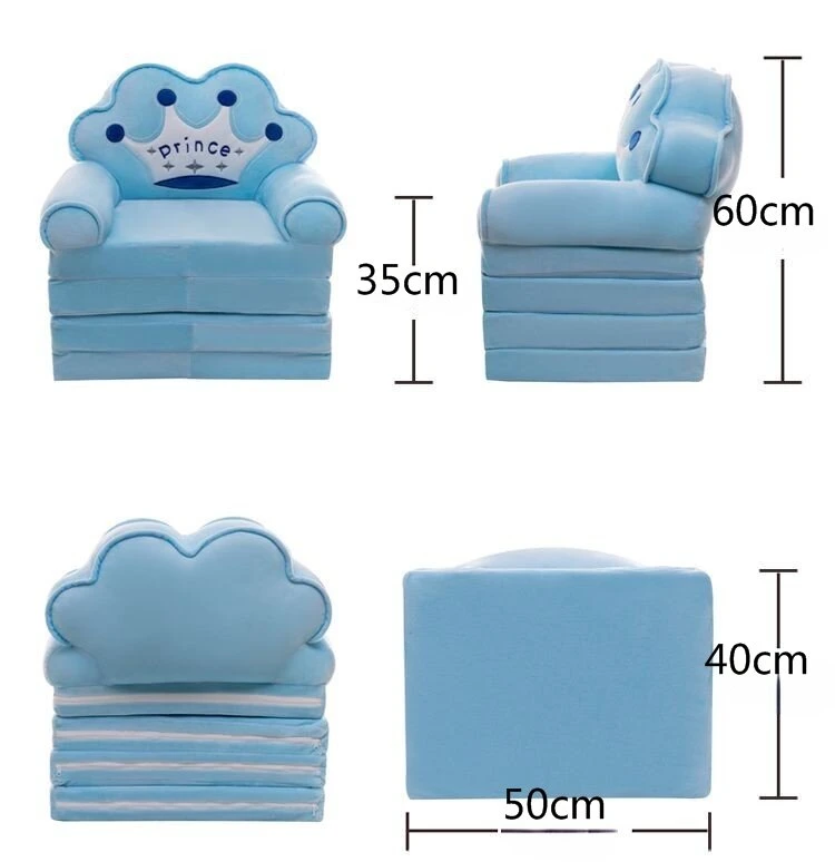 Kids Foldable Recliner Couches Soft Sofa Chair Children Furniture Sets